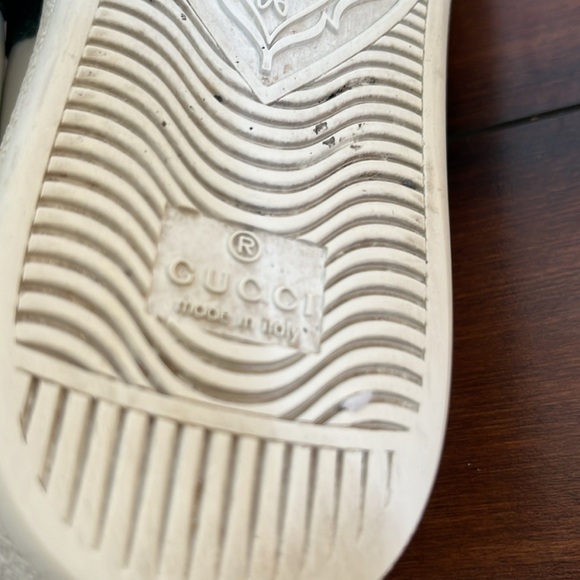 Gucci Ace Web Embroidered Bee Leather Sneakers size 37 Made in Italy Authentic - Picture 15 of 16